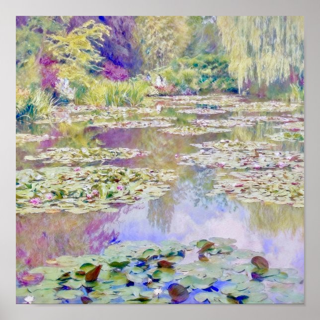 Claude Monet Water Lily Pond Giverny Poster (Front)