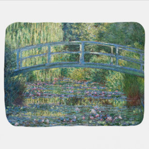 Claude Monet - Water Lily pond, Green Harmony Baby Blanket