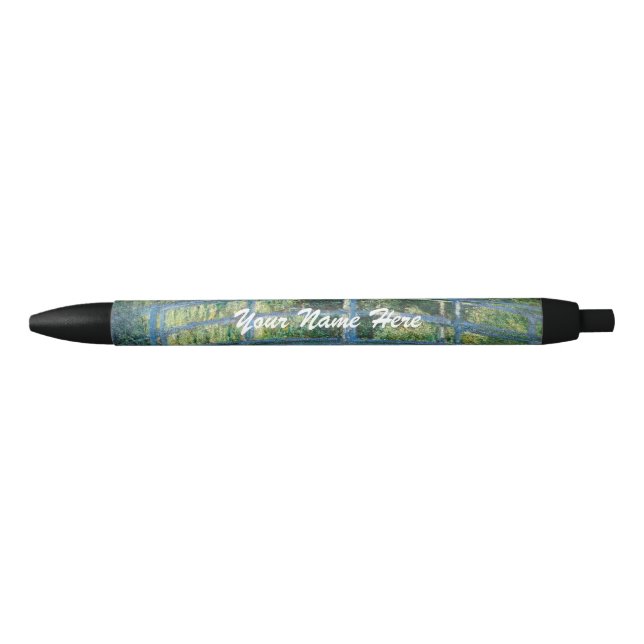 Claude Monet - Water Lily pond, Green Harmony Black Ink Pen (Front)