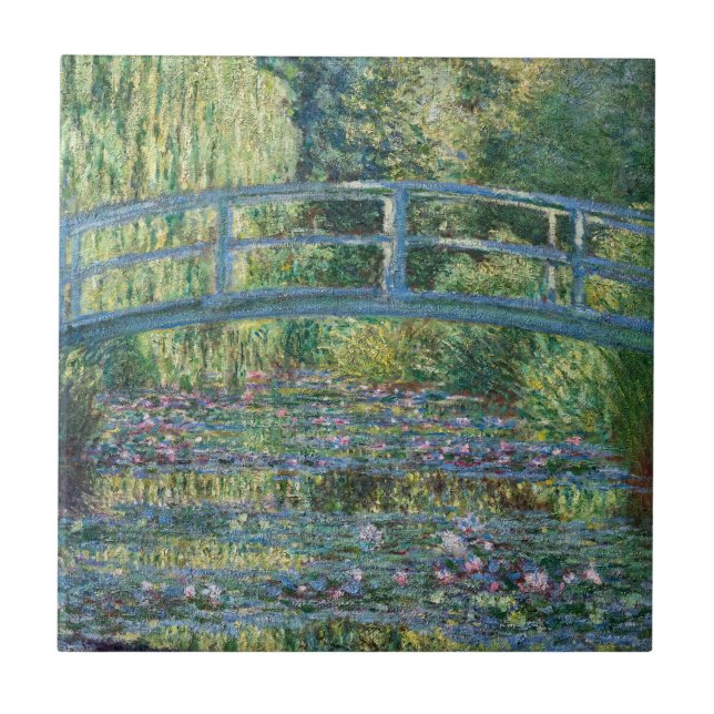 Claude Monet - Water Lily pond, Green Harmony Ceramic Tile (Front)