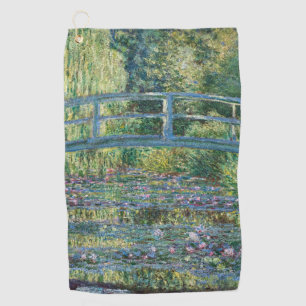 Claude Monet - Water Lily pond, Green Harmony Golf Towel