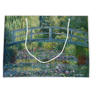 Claude Monet - Water Lily pond, Green Harmony Large Gift Bag