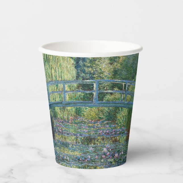 Claude Monet - Water Lily pond, Green Harmony Paper Cups (Front)