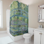 Claude Monet - Water Lily pond, Green Harmony Shower Curtain<br><div class="desc">Water Lily pond,  Green Harmony / Le Bassin aux Nympheas,  Harmonie Verte by Claude Monet in 1899</div>
