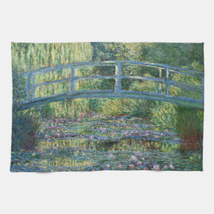 Claude Monet - Water Lily pond, Green Harmony Tea Towel
