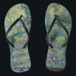 Claude Monet - Water Lily pond, Green Harmony Thongs<br><div class="desc">Water Lily pond,  Green Harmony / Le Bassin aux Nympheas,  Harmonie Verte by Claude Monet in 1899</div>