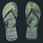 Claude Monet - Water Lily pond, Green Harmony Thongs<br><div class="desc">Water Lily pond,  Green Harmony / Le Bassin aux Nympheas,  Harmonie Verte by Claude Monet in 1899</div>