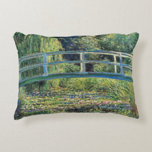 Claude Monet - Water Lily Pond & Japanesese Bridge Decorative Cushion