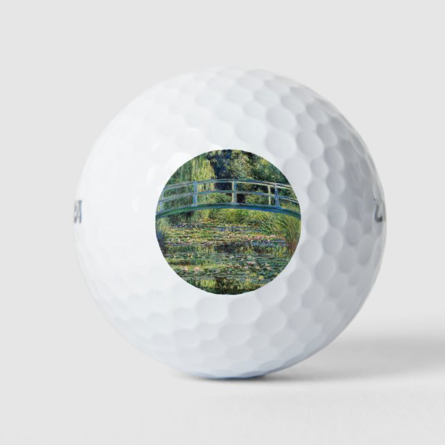 Claude Monet - Water Lily Pond & Japanesese Bridge Golf Balls (Front)