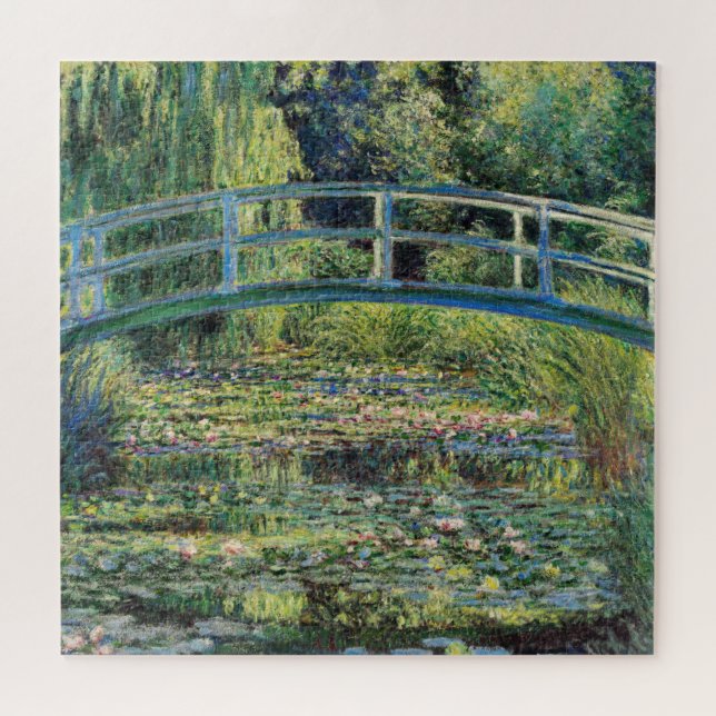 Claude Monet - Water Lily Pond & Japanesese Bridge Jigsaw Puzzle (Horizontal)