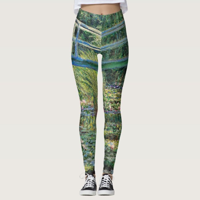 Claude Monet - Water Lily Pond & Japanesese Bridge Leggings (Front)