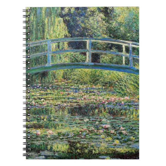 Claude Monet - Water Lily Pond & Japanesese Bridge Notebook (Front)