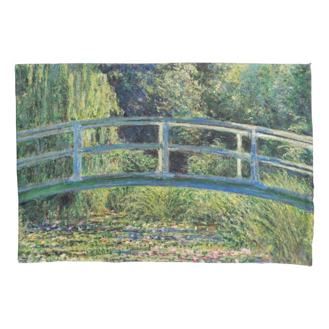 Claude Monet - Water Lily Pond & Japanesese Bridge Pillowcase (Front)