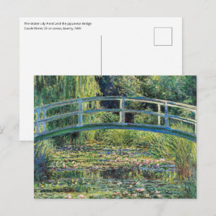 Claude Monet - Water Lily Pond & Japanesese Bridge Postcard