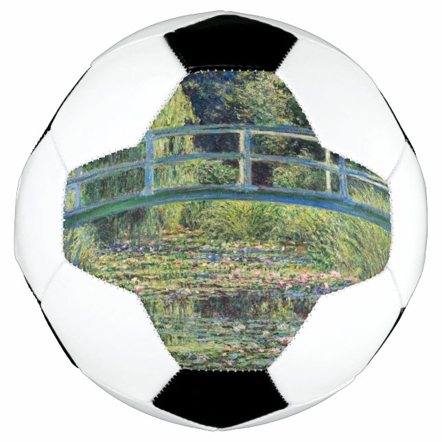 Claude Monet - Water Lily Pond & Japanesese Bridge Soccer Ball (Front)