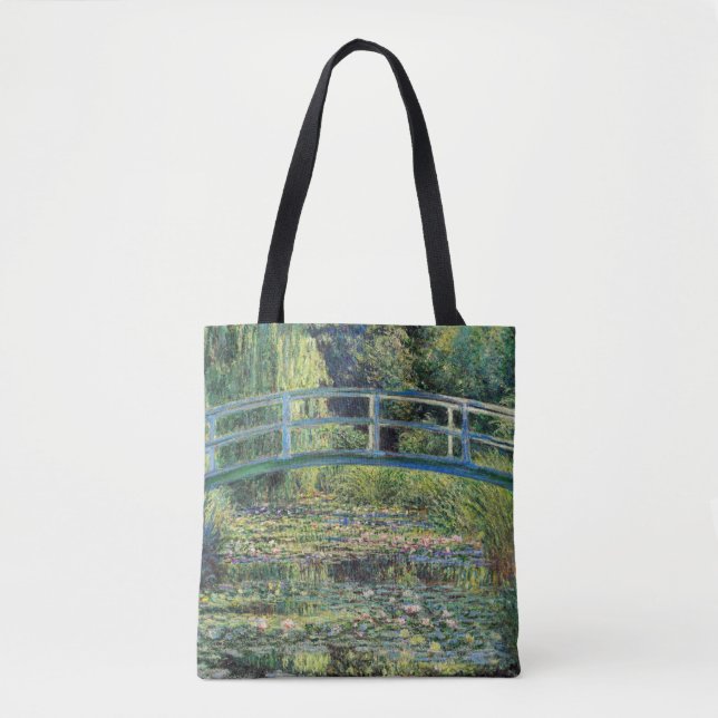 Claude Monet - Water Lily Pond & Japanesese Bridge Tote Bag (Front)