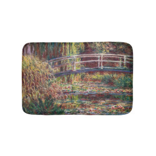 Claude Monet - Water Lily pond, Pink Harmony Bath Mat