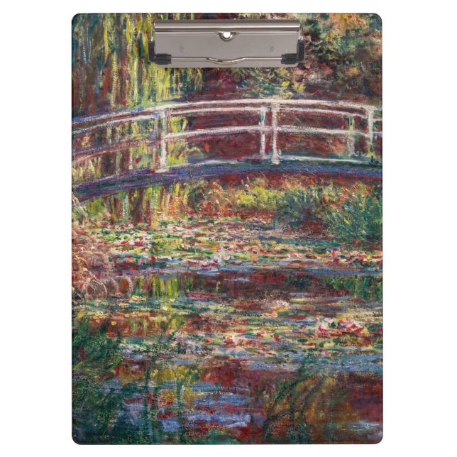 Claude Monet - Water Lily pond, Pink Harmony Clipboard (Front)