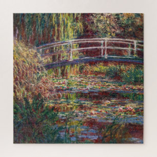 Claude Monet - Water Lily pond, Pink Harmony Jigsaw Puzzle