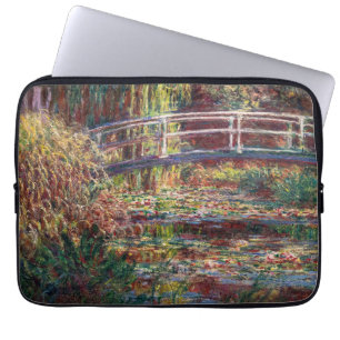 Claude Monet - Water Lily pond, Pink Harmony Laptop Sleeve