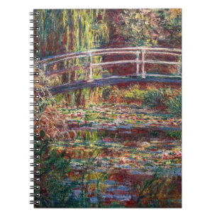 Claude Monet - Water Lily pond, Pink Harmony Notebook