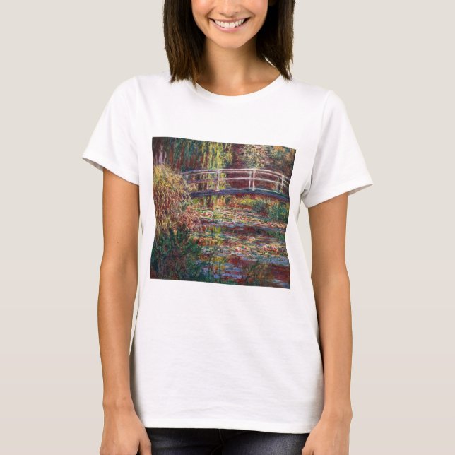 Claude Monet - Water Lily pond, Pink Harmony T-Shirt (Front)
