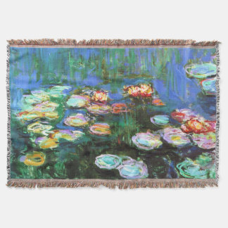 Claude Monet Water Lily Pond Throw Blanket
