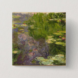 Claude Monet Waterlilies 15 Cm Square Badge