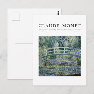 Claude Monet, waterlilies and Japanese Bridge Postcard
