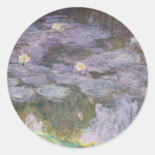 Claude Monet | Waterlilies Classic Round Sticker (Front)