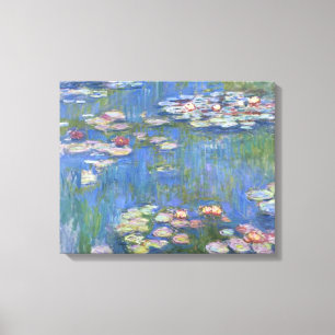 Claude Monet Waterlilies - Digitally Enhanced Canvas Print