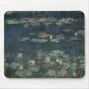 Claude Monet Waterlilies: Green Reflections Mouse Pad