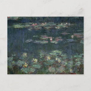 Claude Monet Waterlilies: Green Reflections Postcard