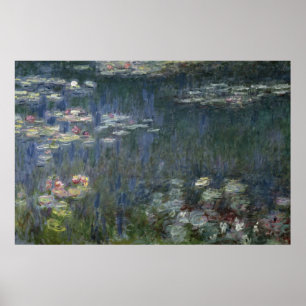 Claude Monet   Waterlilies: Green Reflections Poster