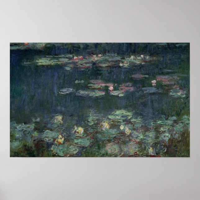 Claude Monet | Waterlilies: Green Reflections Poster (Front)