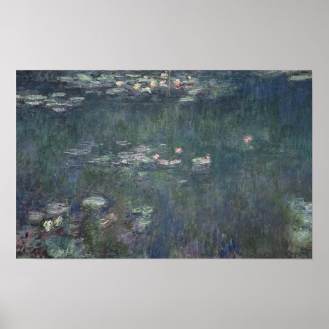 Claude Monet | Waterlilies: Green Reflections Poster (Front)