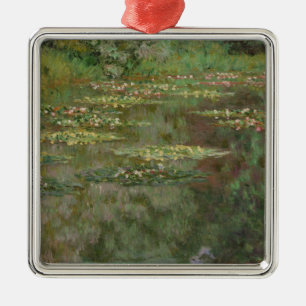 Claude Monet Waterlilies or The Water Lily Pond Metal Ornament