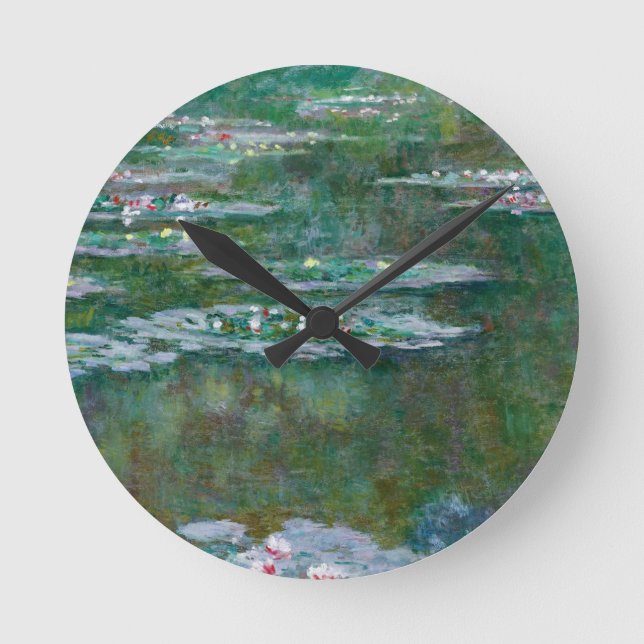 Claude Monet // Waterlilies Round Clock (Front)