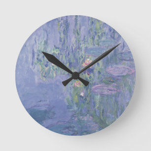 Claude Monet Waterlilies Round Clock