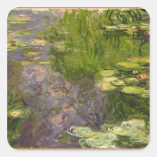 Claude Monet Waterlilies Square Sticker