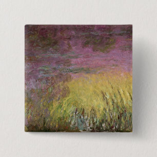 Claude Monet   Waterlilies Sunset, 1915-26 15 Cm Square Badge