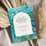 Claude Monet Waterlilies Wedding Invitation<br><div class="desc">Claude Monet Waterlilies Wedding Invitation</div>