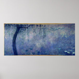 Claude Monet   Waterlilies: Weeping Willows left Poster