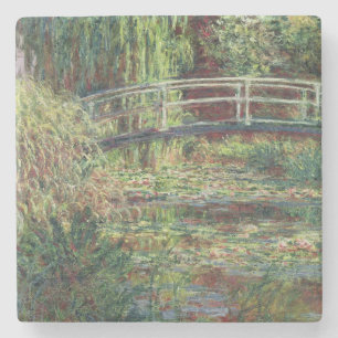 Claude Monet Waterlily Pond: Pink Harmony, 1900 Stone Coaster