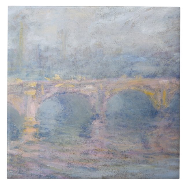 Claude Monet | Waterloo Bridge, London, at Sunset Tile (Front)