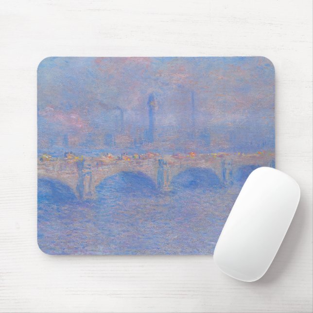 Claude Monet Waterloo Bridge Sunlight Art Print Mouse Pad (With Mouse)
