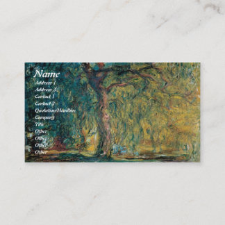 Claude Monet Weeping Willow Business Cards