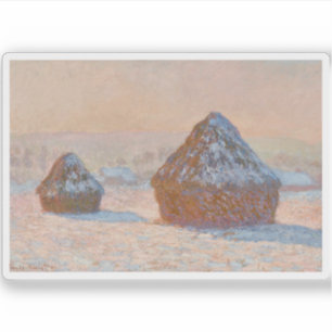 Claude Monet -Wheatstacks, Snow Effect, Morning