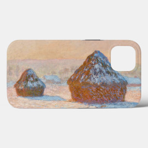 Claude Monet - Wheatstacks, Snow Effect, Morning iPhone 13 Case