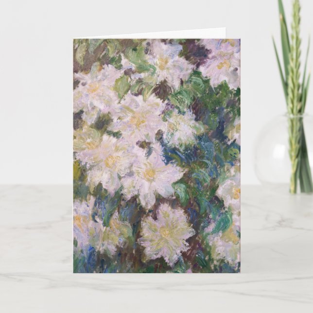 Claude Monet - White Clematis Card (Front)